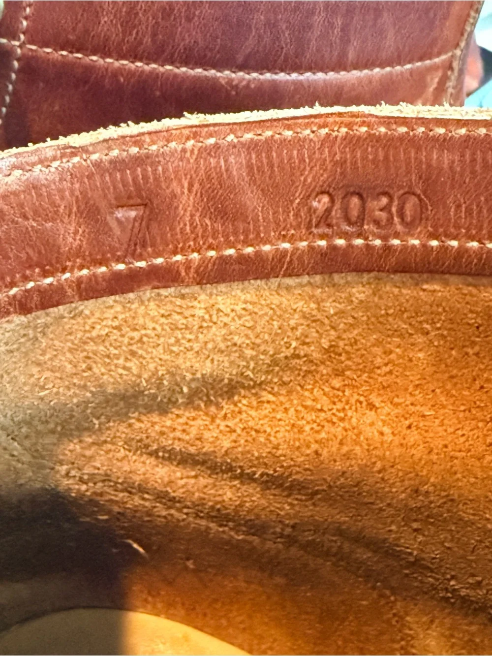 Viberg Men's Brown Leather Cap-Toe Lace-Up Boots Sz 7